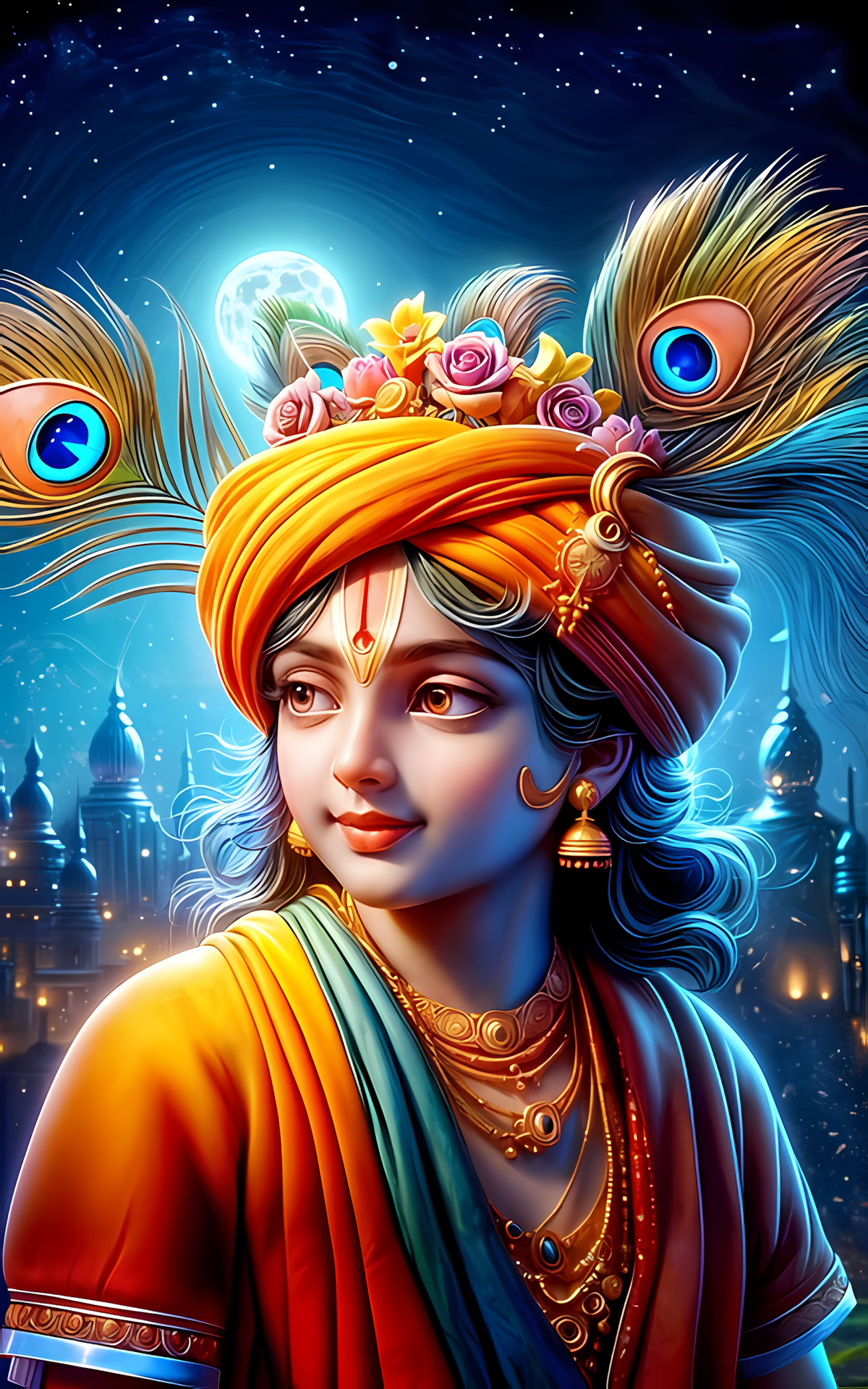 Lord Krishna LED Photo Frame